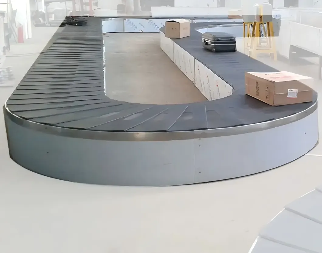 Airport Arrival Baggage Conveyor Carousel Rubber Belt