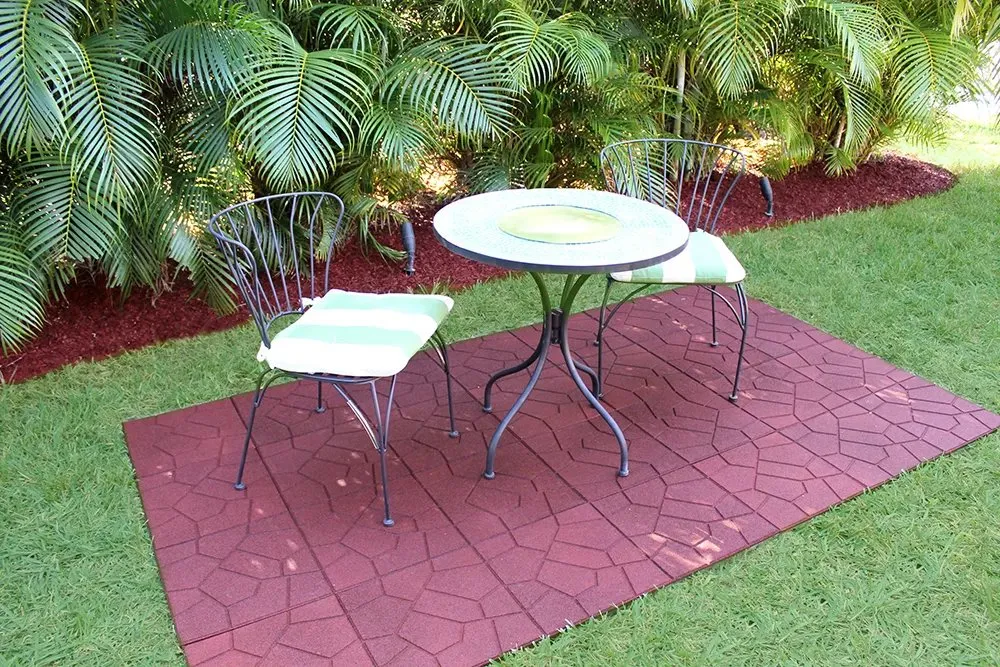 Durable Double-Surface Rubber Gym Mats for Home and Outdoor Use