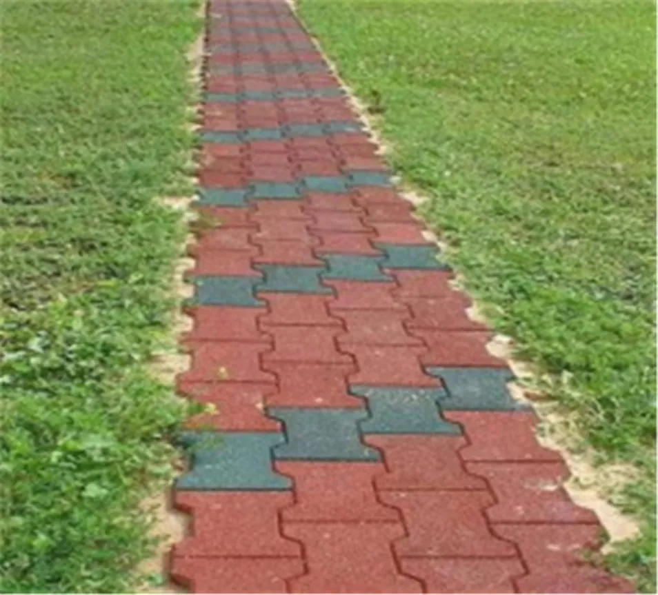 Non-Toxic EPDM SBR Garden Park Pathway Sports Gym Rubber Mats Floor Tiles