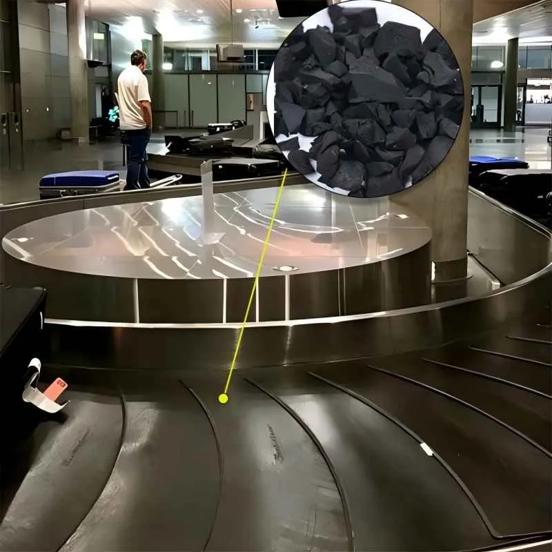 Premium Rubber Mats for Airport Turntable Baggage Handling
