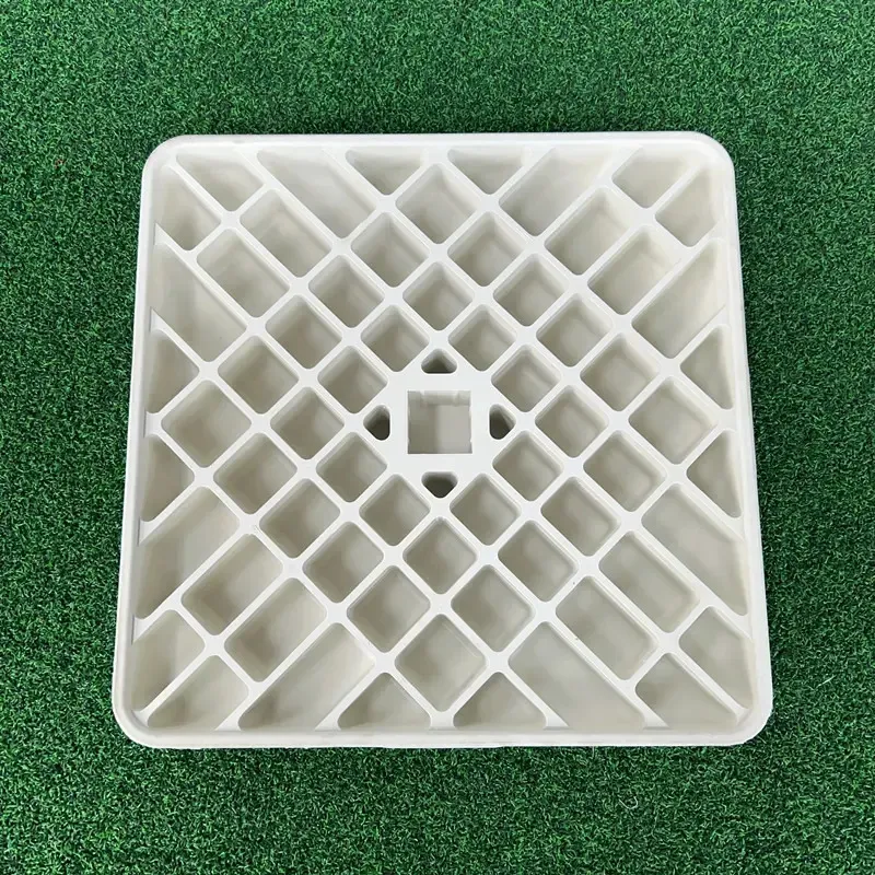 Waffle Design in-Ground Baseball Base Heavy-Duty Rubber Home Plate Base